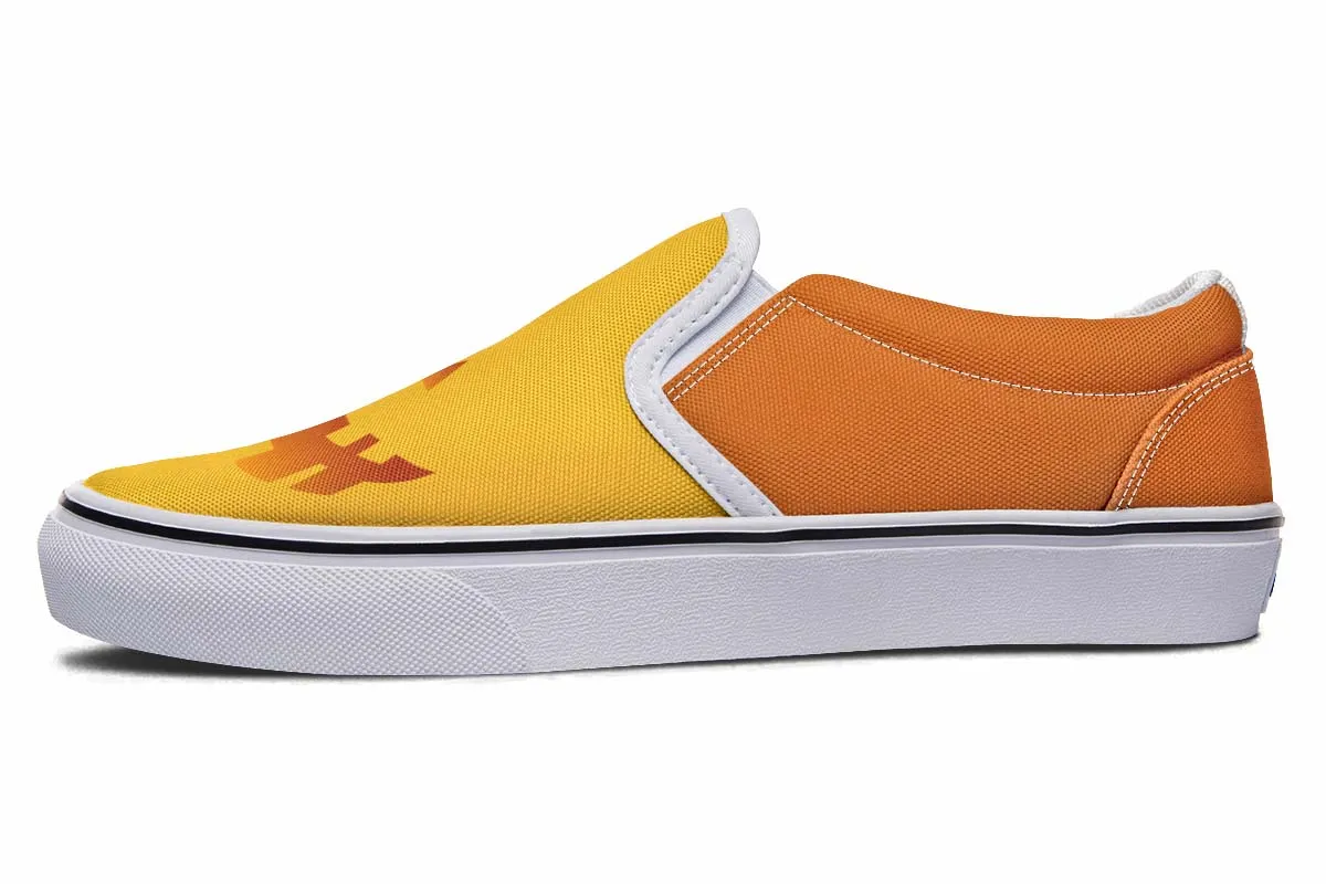 Pumpkin Face Slip-On Shoes
