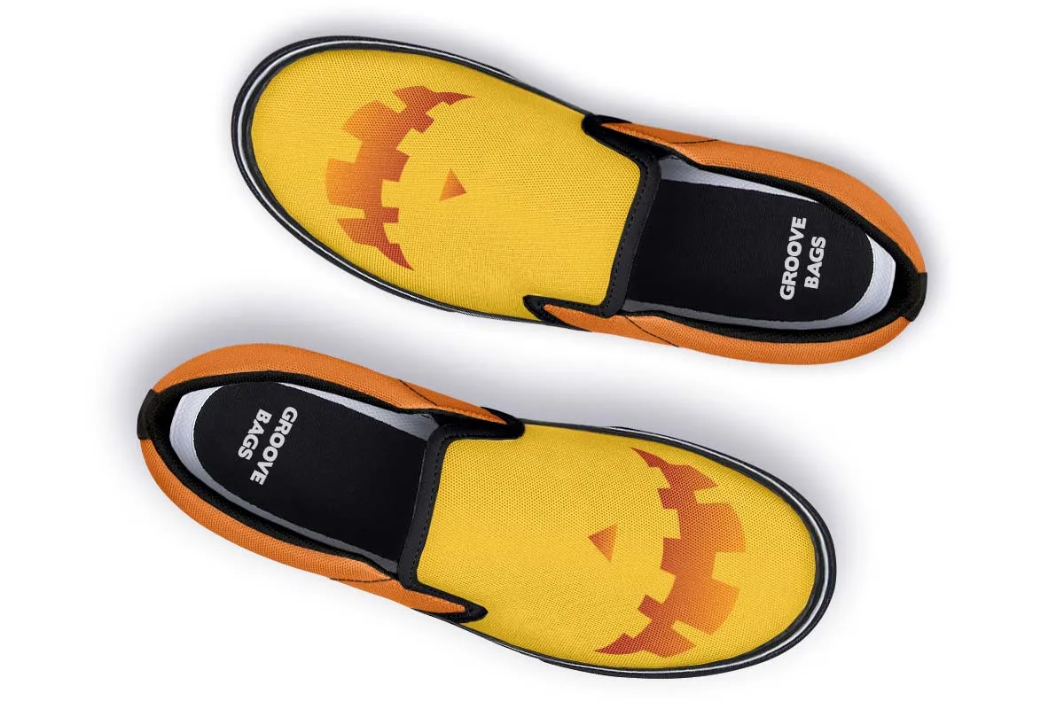 Pumpkin Face Slip-On Shoes