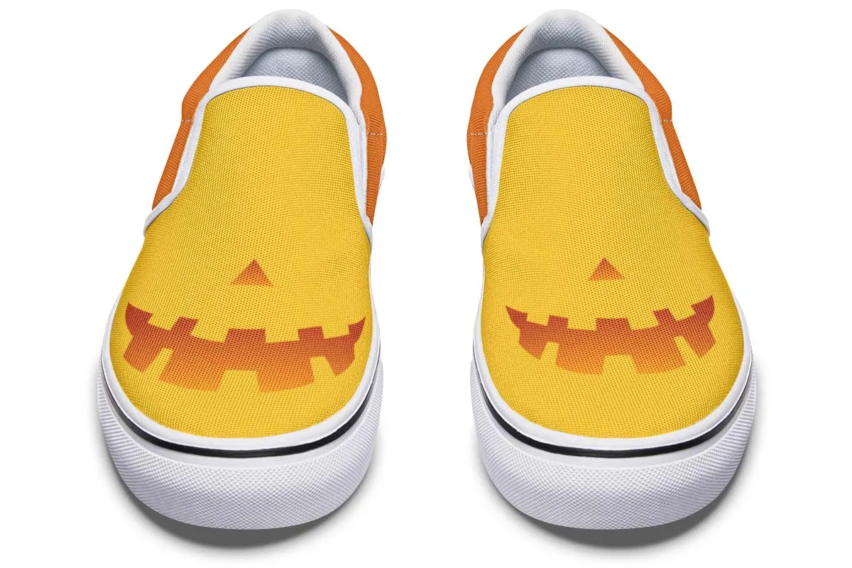 Pumpkin Face Slip-On Shoes