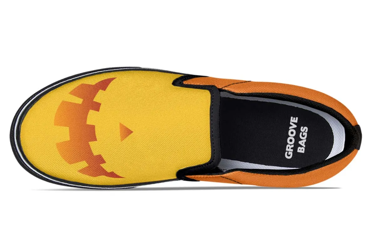 Pumpkin Face Slip-On Shoes