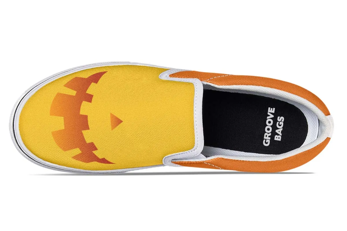 Pumpkin Face Slip-On Shoes