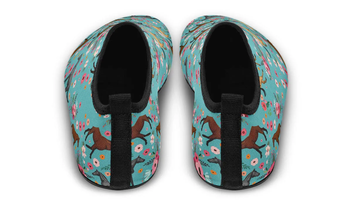 Quarter Horse Flower Aqua Barefoot Shoes