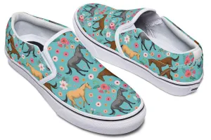 Quarter Horse Flower Slip-On Shoes