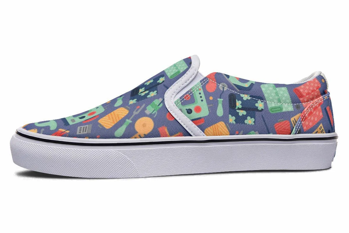 Quilting Pattern Slip-On Shoes