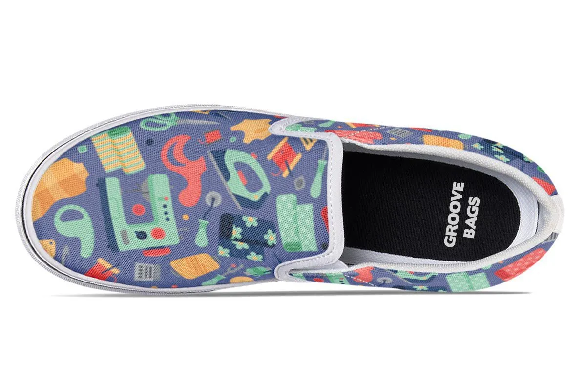 Quilting Pattern Slip-On Shoes