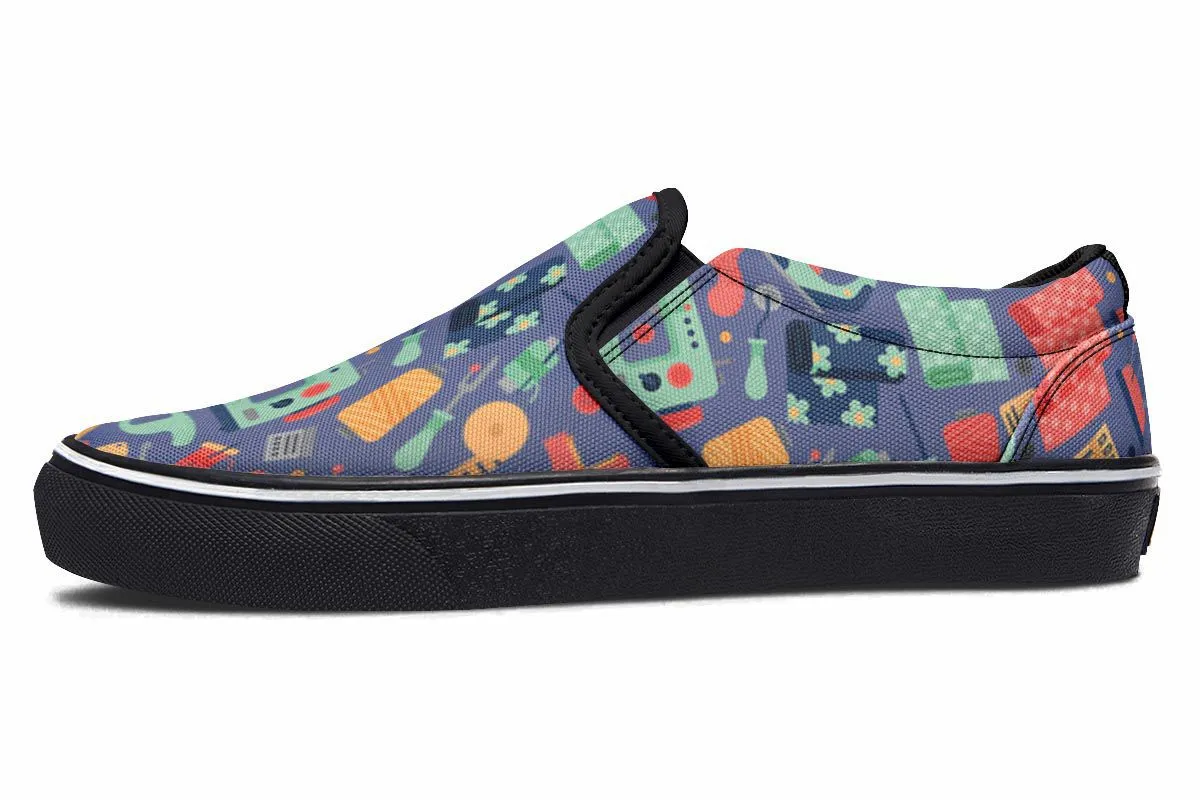 Quilting Pattern Slip-On Shoes