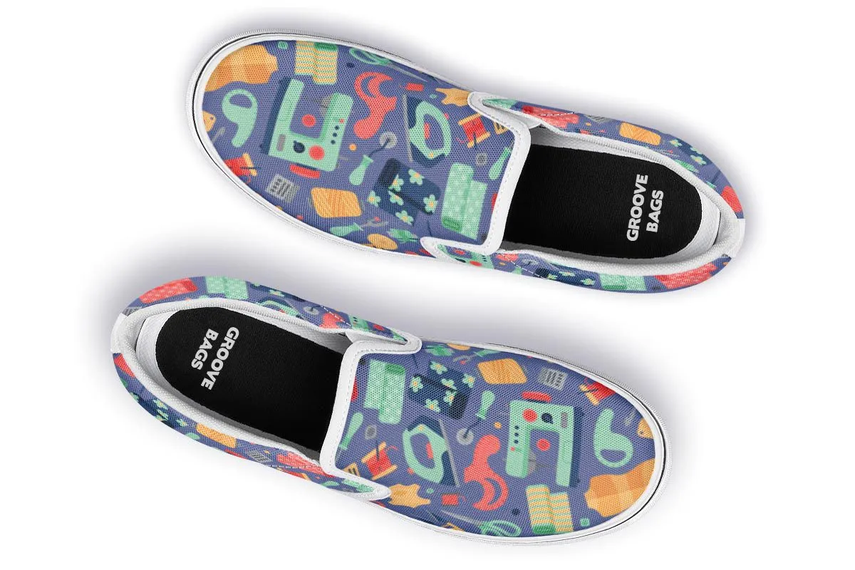 Quilting Pattern Slip-On Shoes