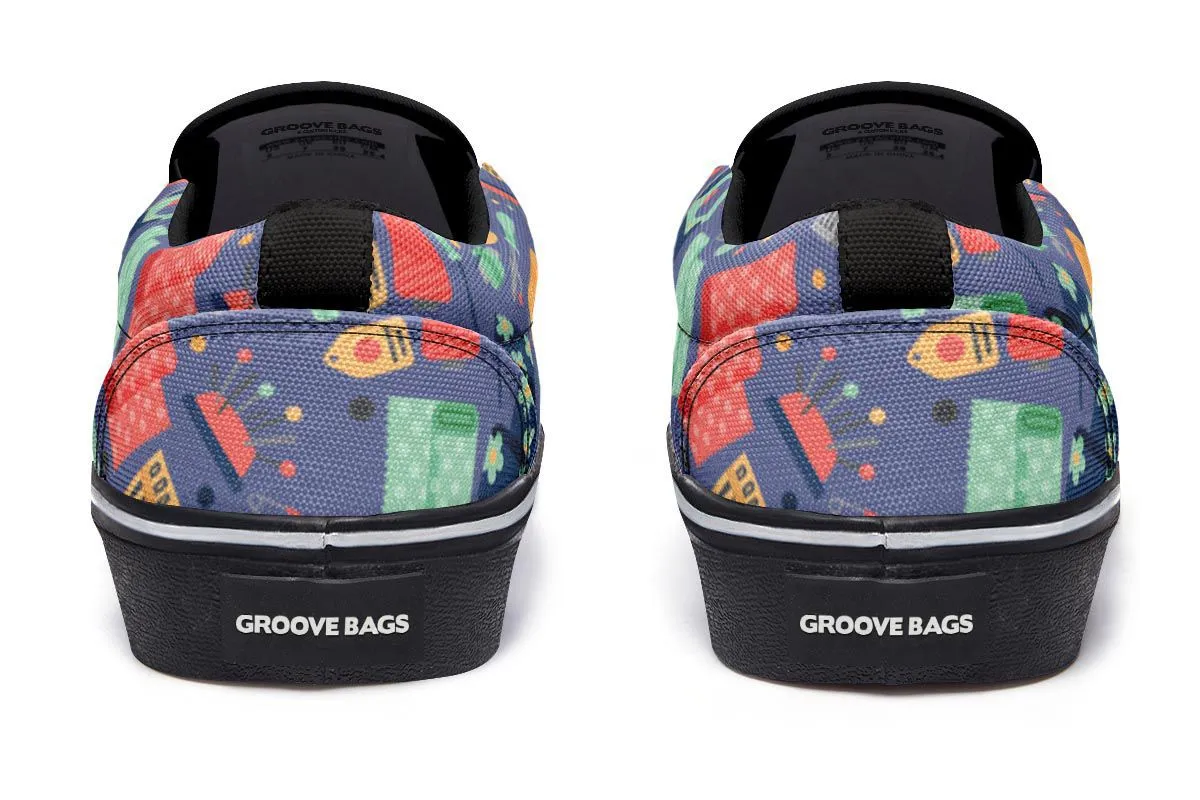 Quilting Pattern Slip-On Shoes