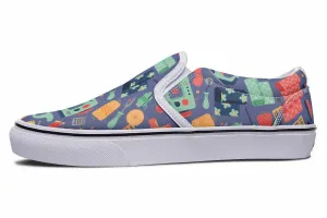 Quilting Pattern Slip-On Shoes