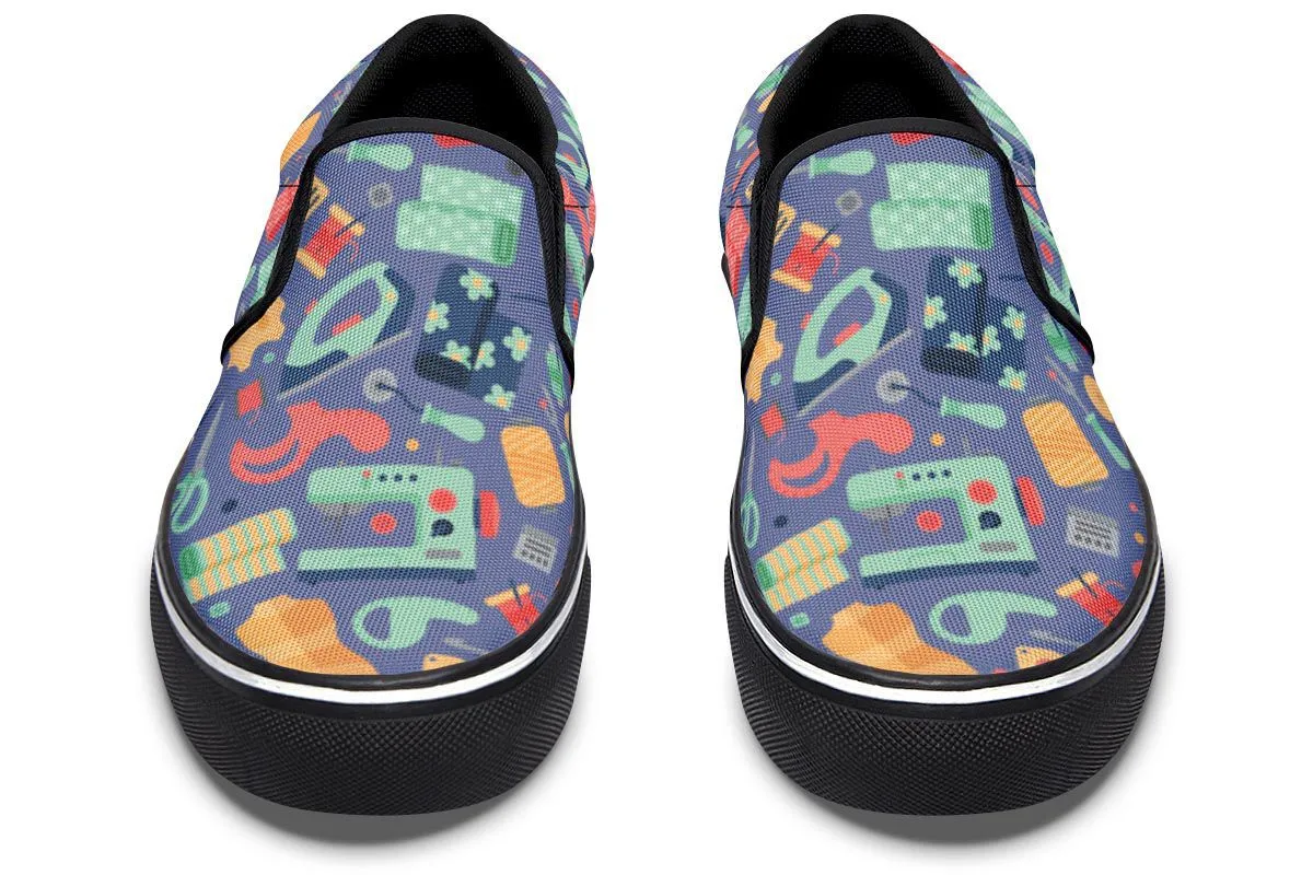 Quilting Pattern Slip-On Shoes