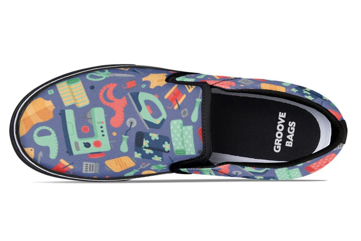 Quilting Pattern Slip-On Shoes