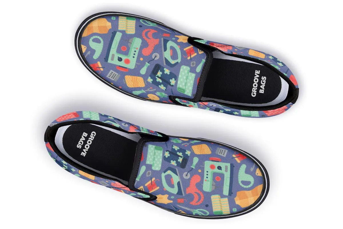 Quilting Pattern Slip-On Shoes