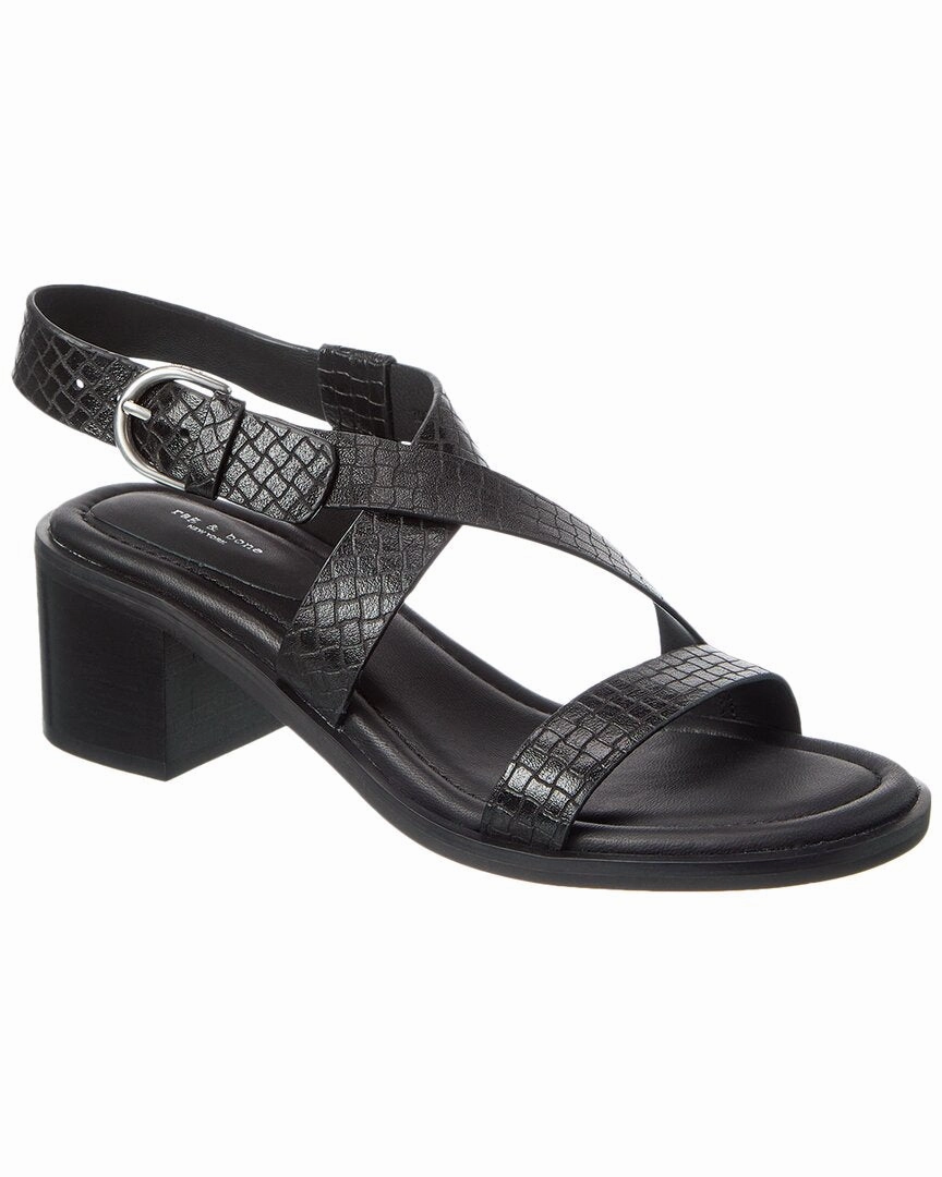 rag & bone Geo Block Embossed Leather Sandal
