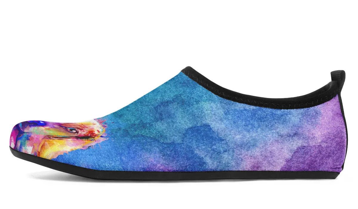 Rainbow Beagle Aqua Barefoot Shoes