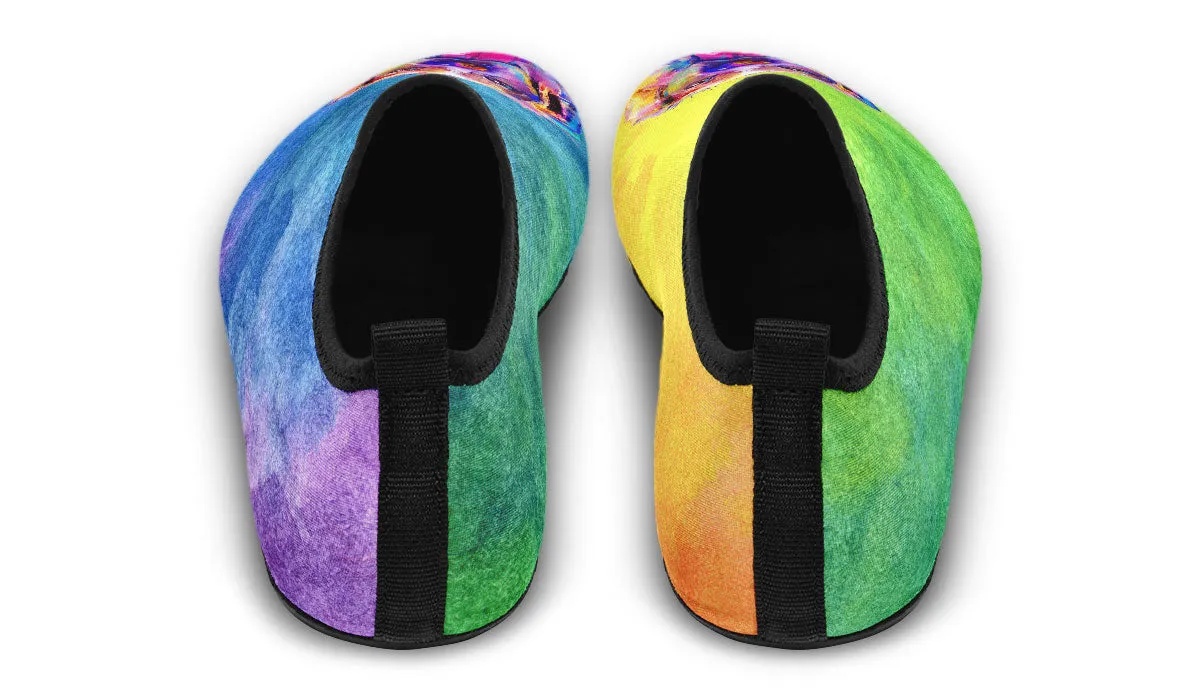 Rainbow Beagle Aqua Barefoot Shoes