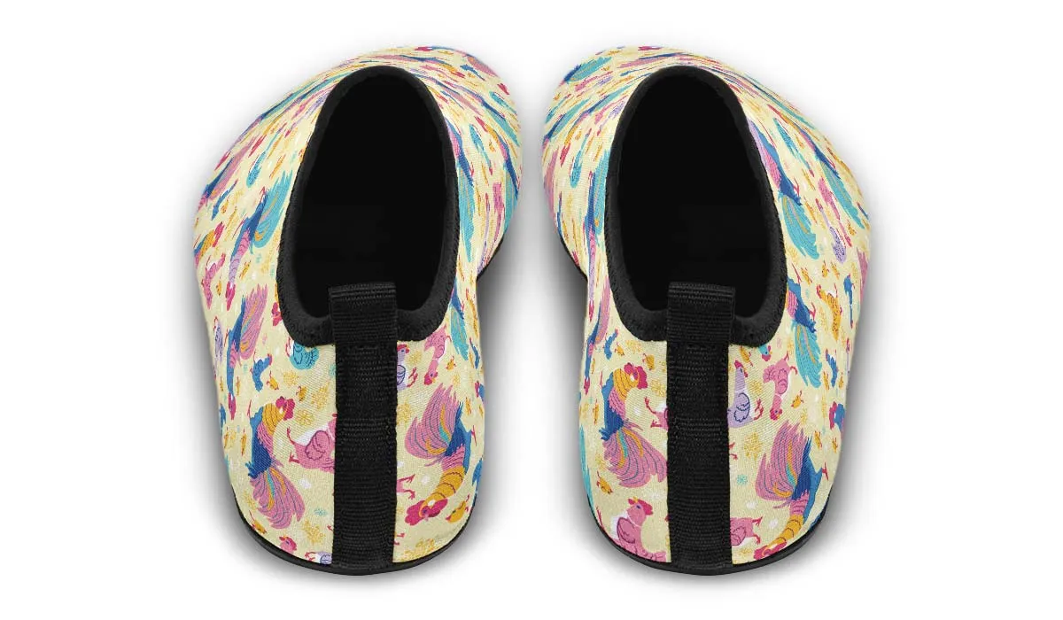 Rainbow Chicken Aqua Barefoot Shoes