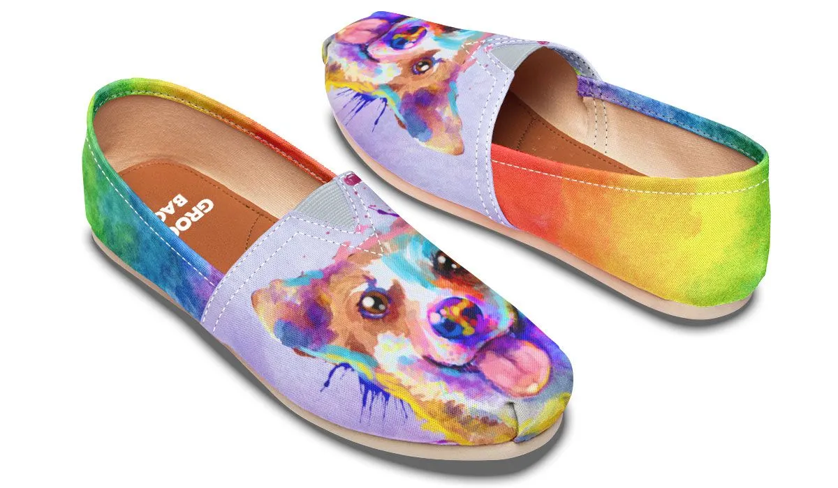 Rainbow Corgi Casual Shoes