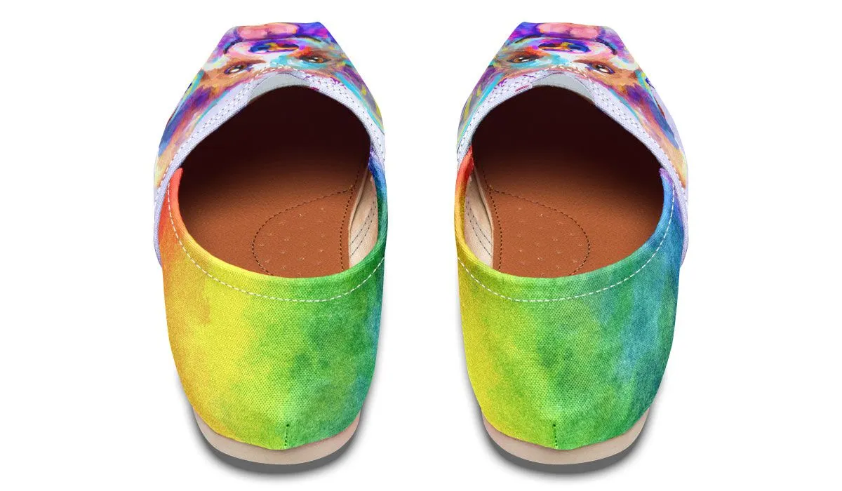 Rainbow Corgi Casual Shoes