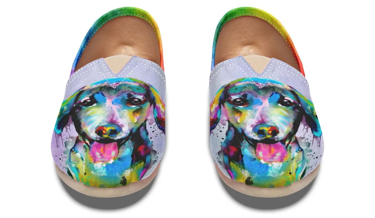 Rainbow Dachshund Casual Shoes
