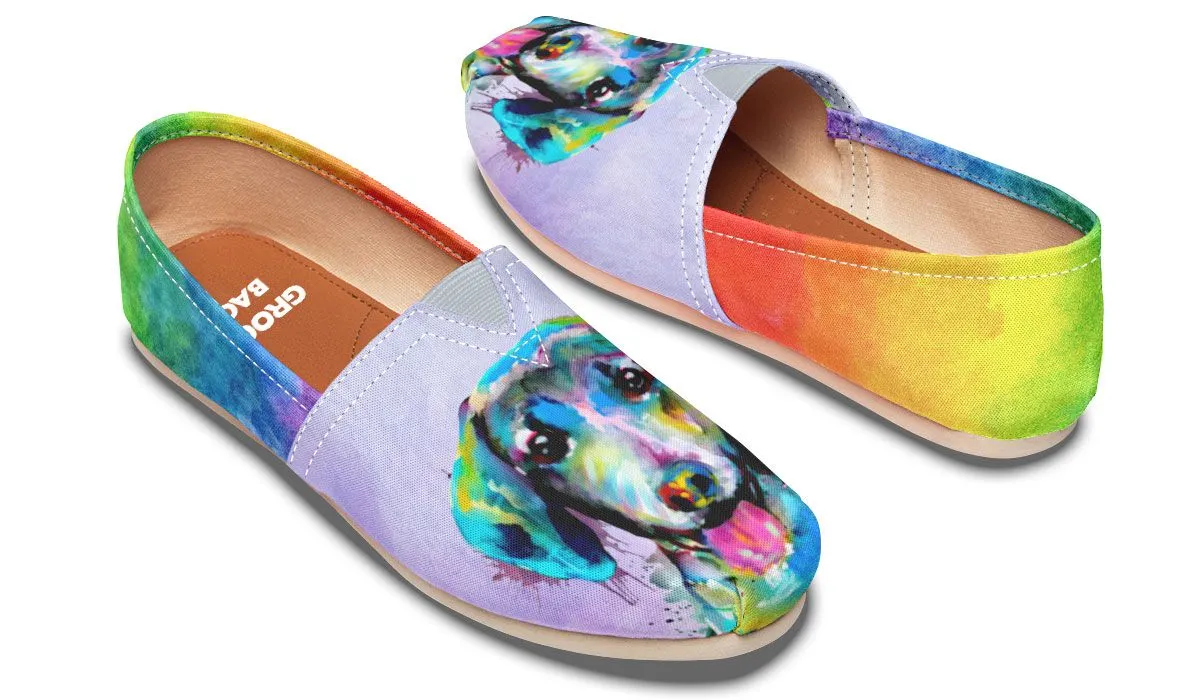 Rainbow Dachshund Casual Shoes