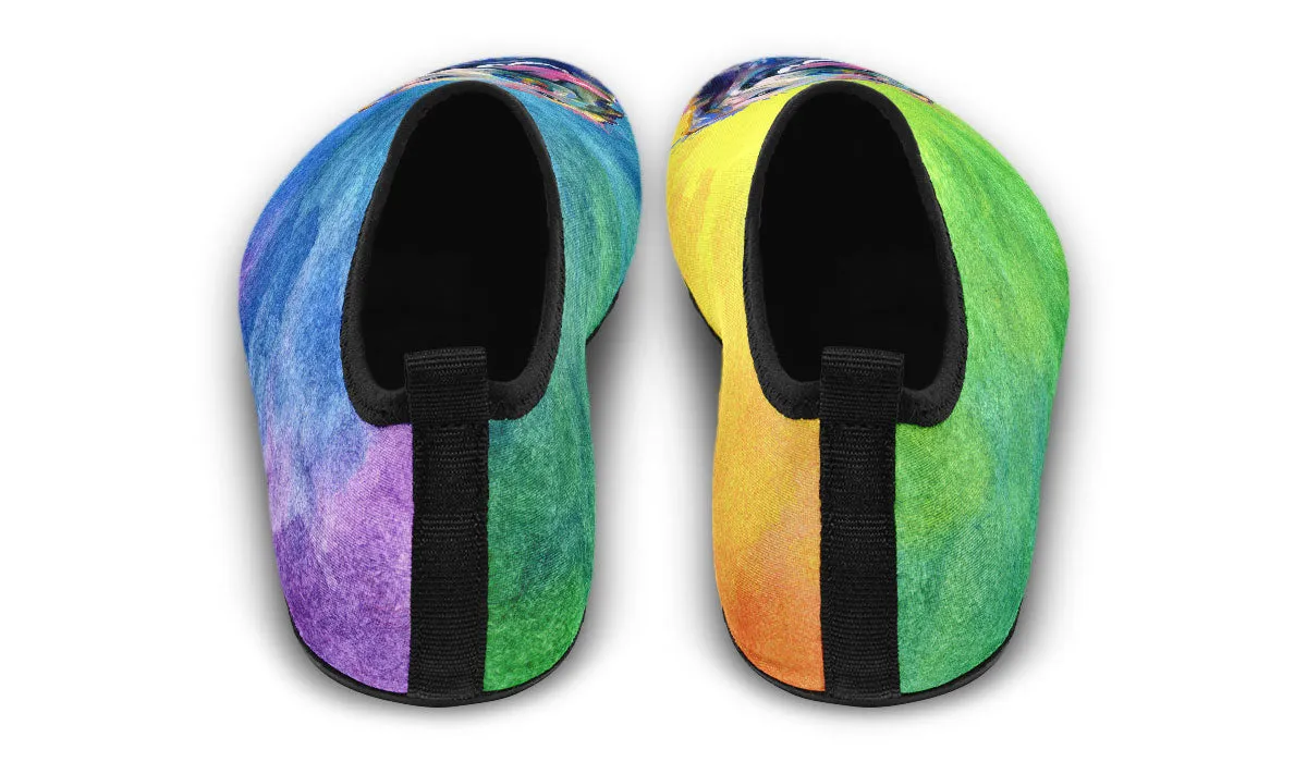 Rainbow Golden Retriever Aqua Barefoot Shoes