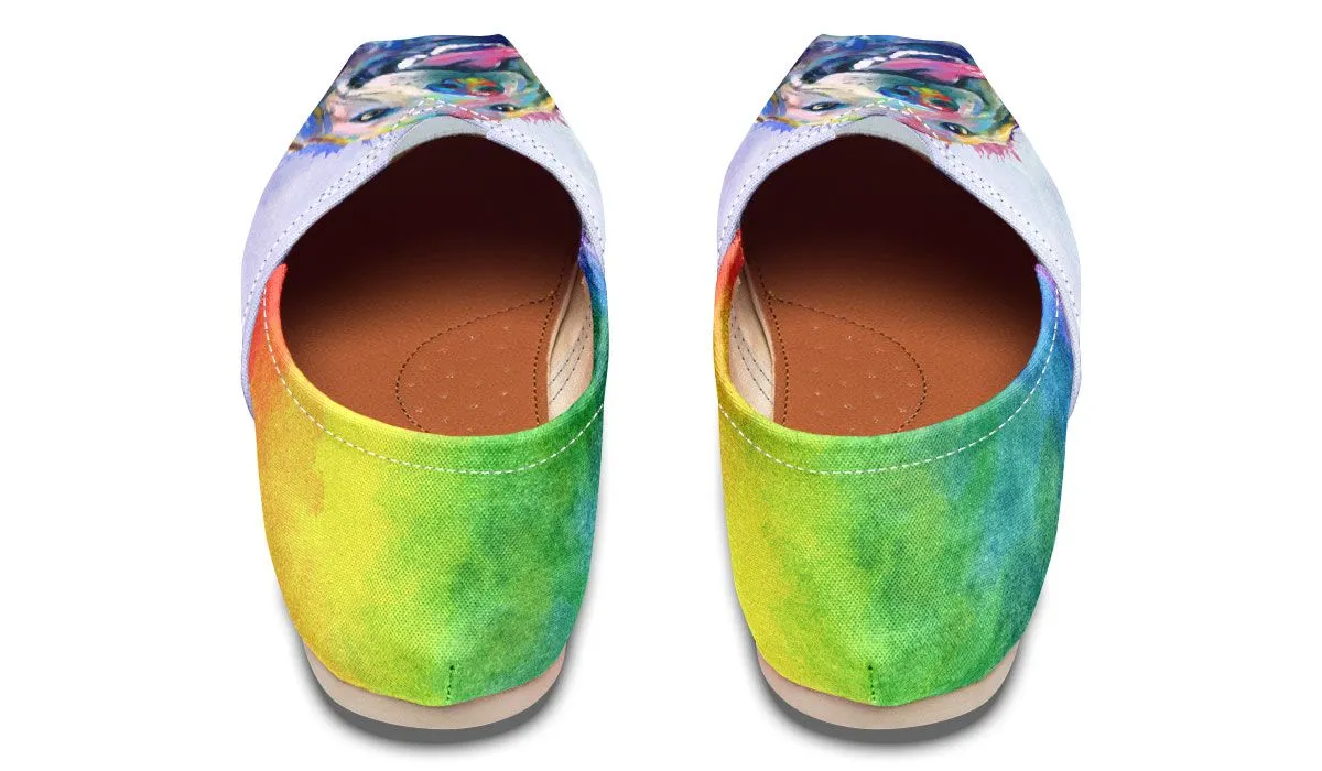 Rainbow Golden Retriever Casual Shoes