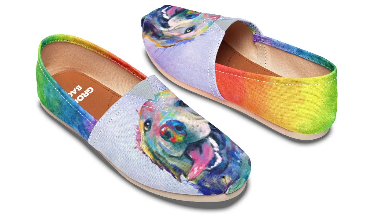 Rainbow Golden Retriever Casual Shoes