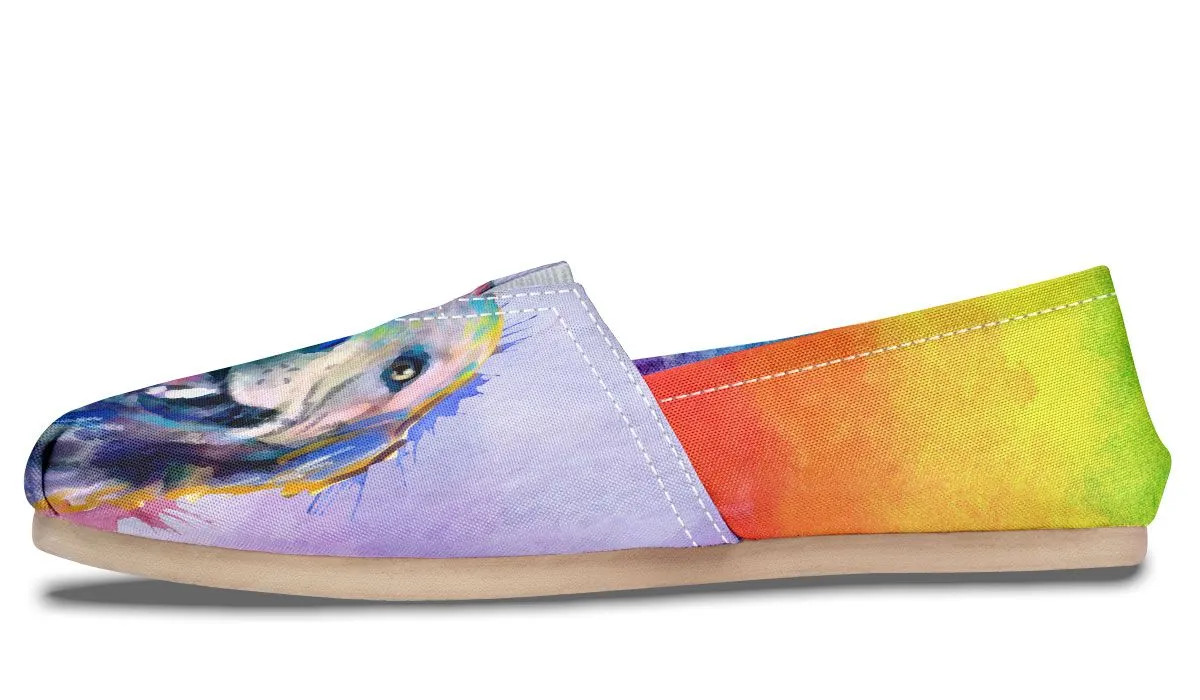 Rainbow Golden Retriever Casual Shoes