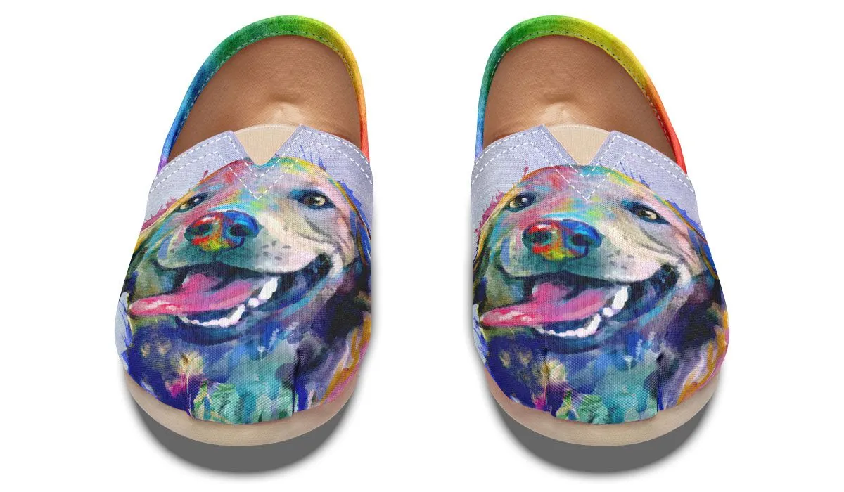 Rainbow Golden Retriever Casual Shoes