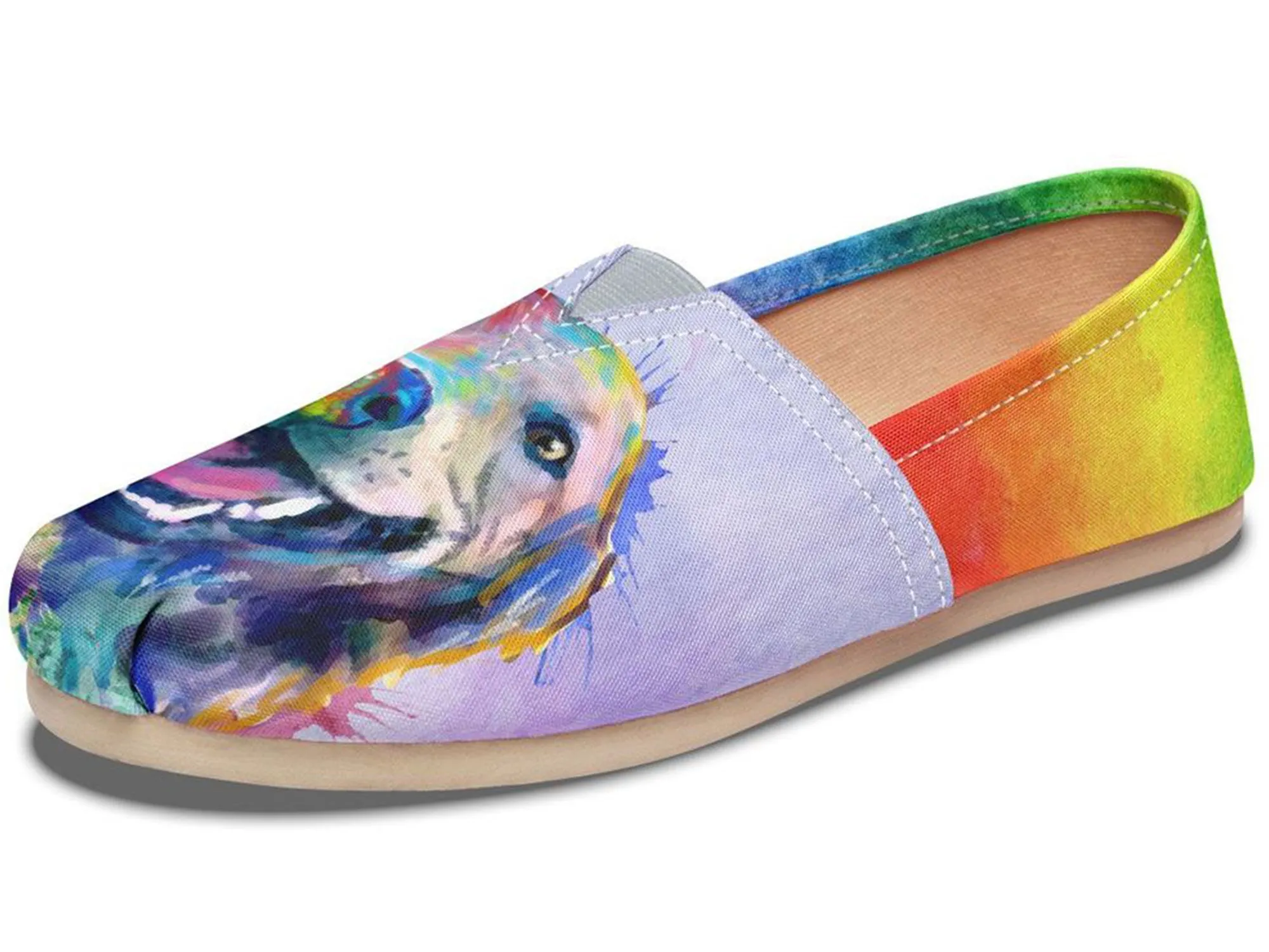 Rainbow Golden Retriever Casual Shoes