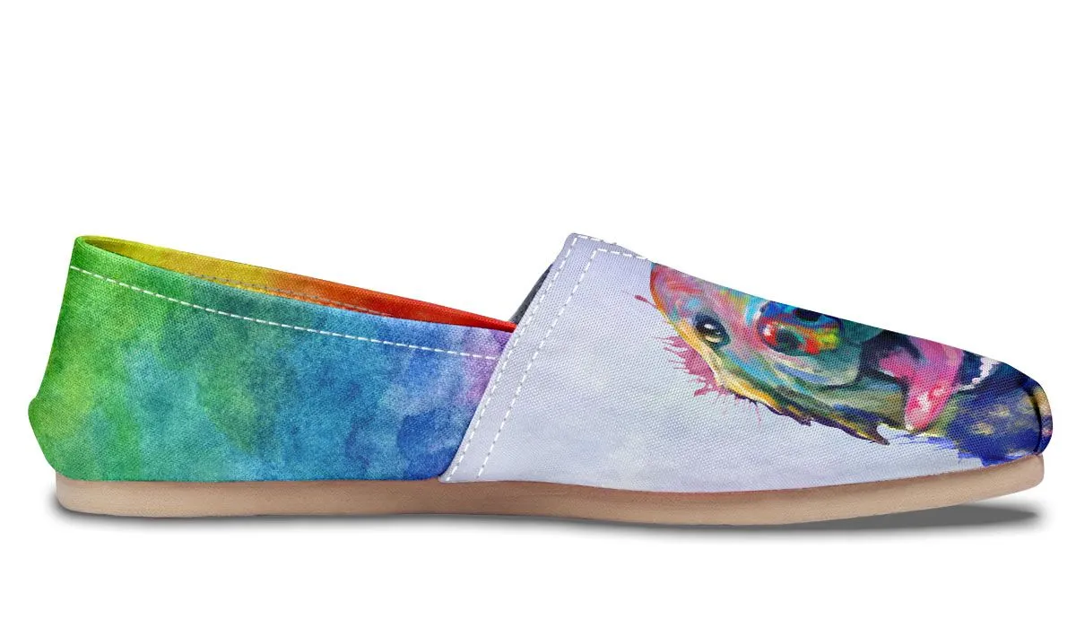 Rainbow Golden Retriever Casual Shoes