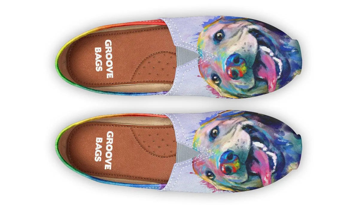 Rainbow Golden Retriever Casual Shoes
