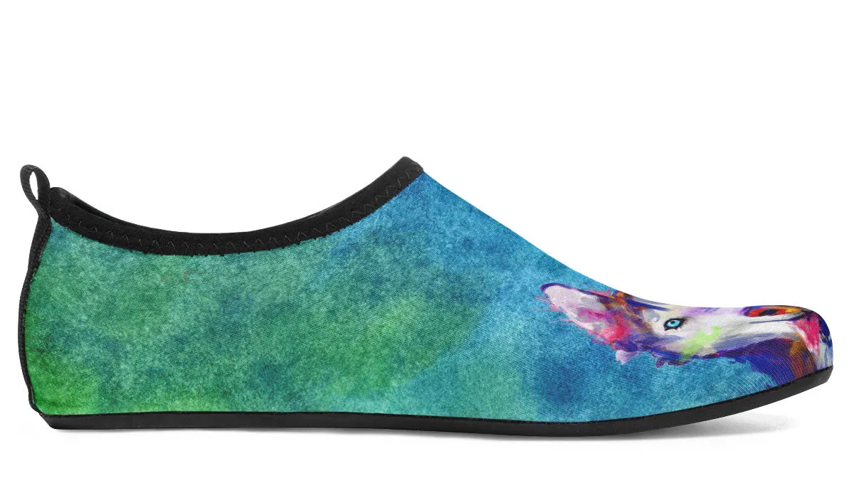 Rainbow Husky Aqua Barefoot Shoes