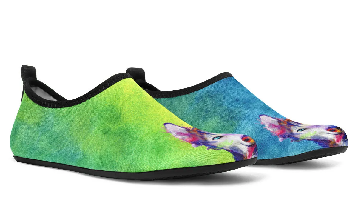 Rainbow Husky Aqua Barefoot Shoes
