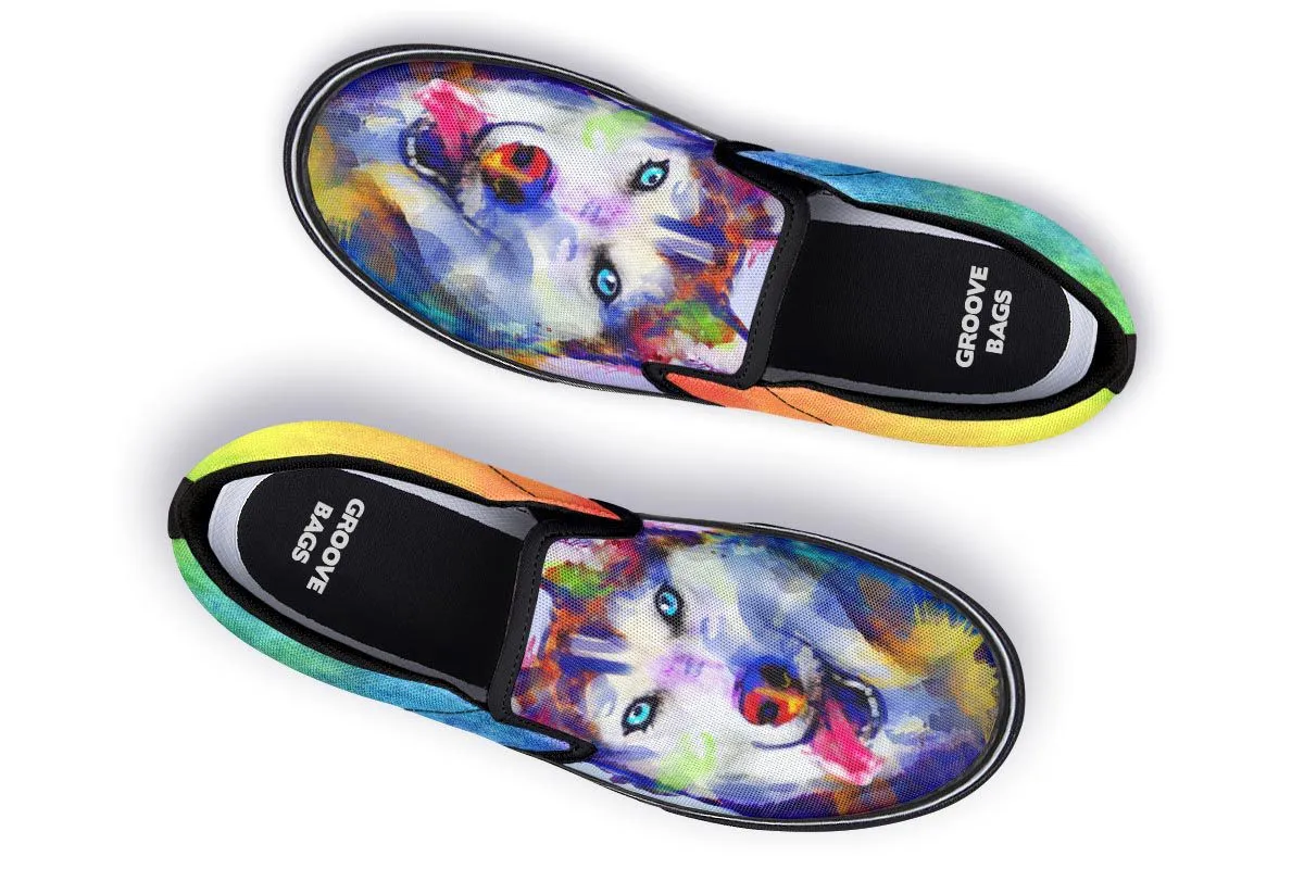 Rainbow Husky Slip-On Shoes