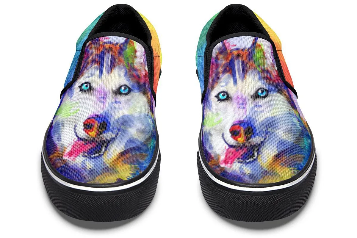 Rainbow Husky Slip-On Shoes