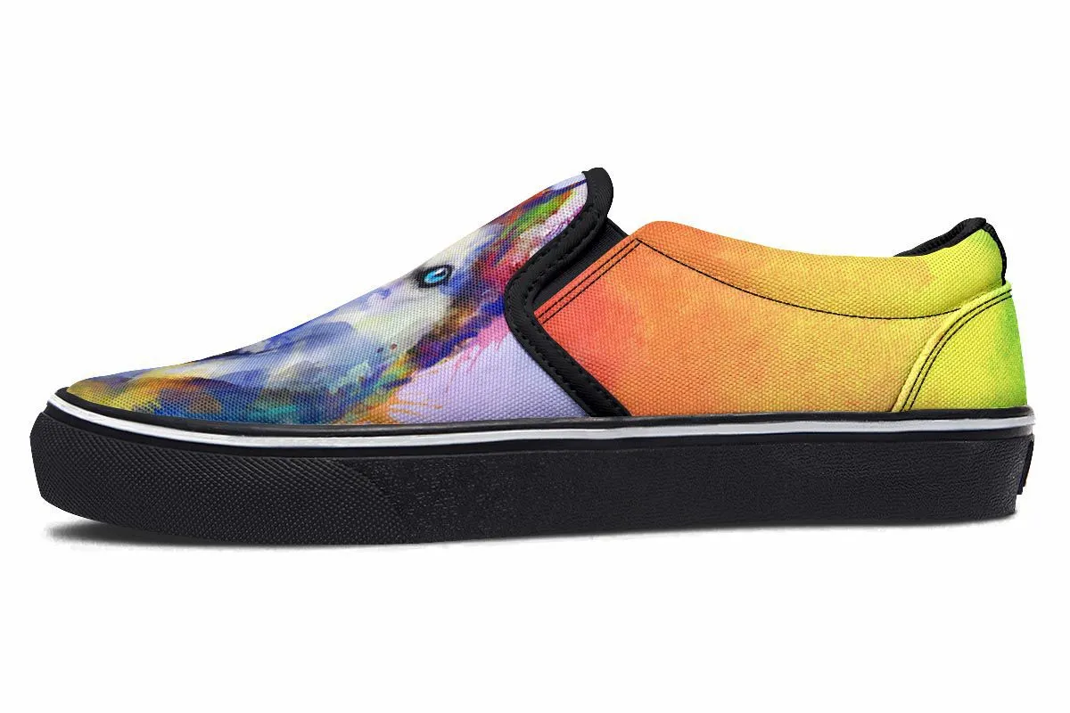 Rainbow Husky Slip-On Shoes