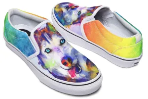 Rainbow Husky Slip-On Shoes