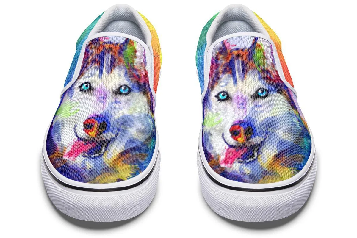 Rainbow Husky Slip-On Shoes
