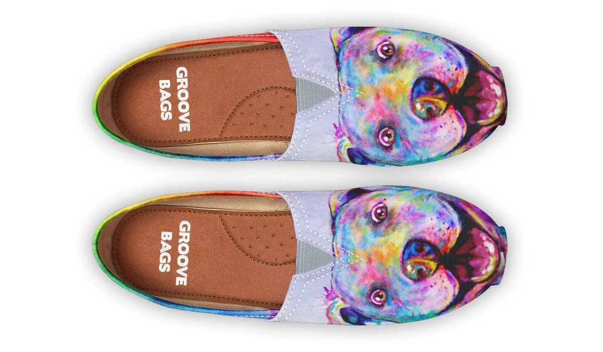 Rainbow Pit Bull Casual Shoes