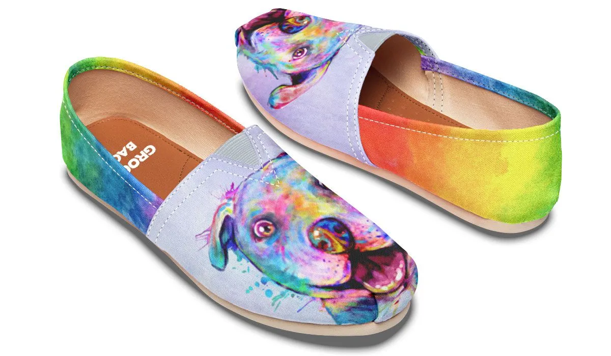 Rainbow Pit Bull Casual Shoes