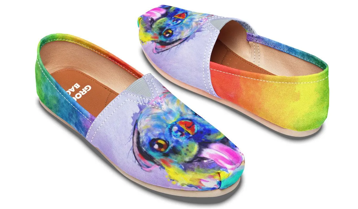Rainbow Pug Casual Shoes
