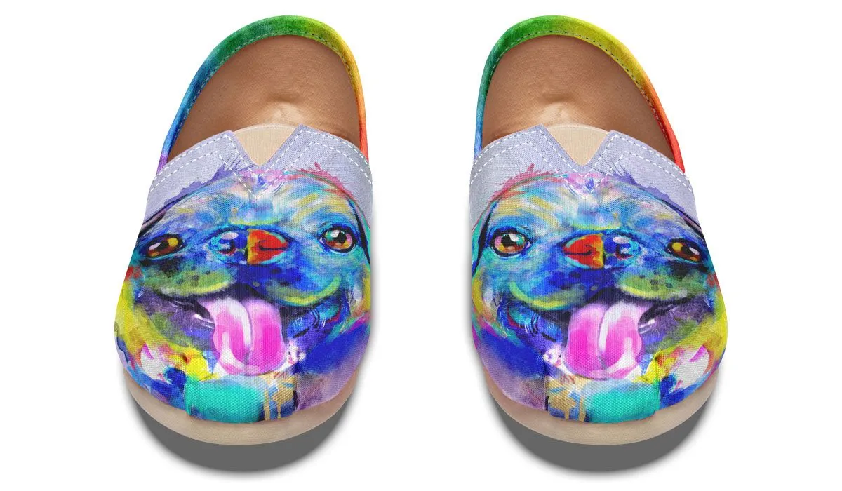 Rainbow Pug Casual Shoes