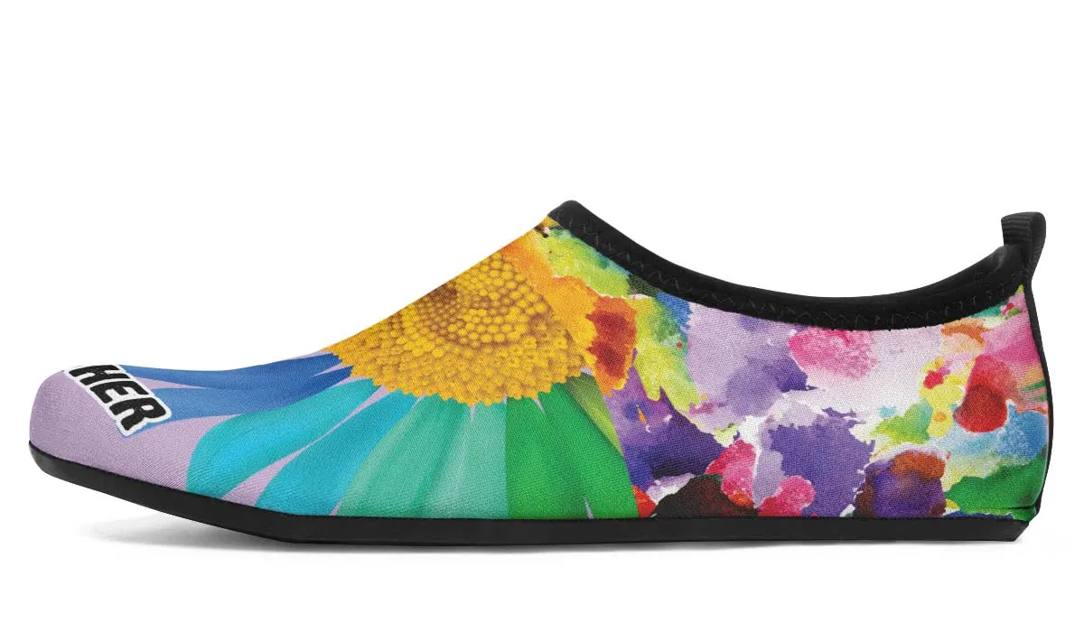Rainbow Teacher Aqua Barefoot Shoes