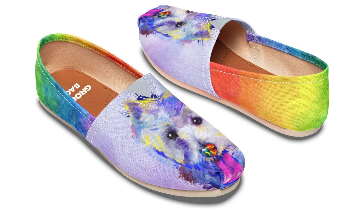 Rainbow Westie Casual Shoes