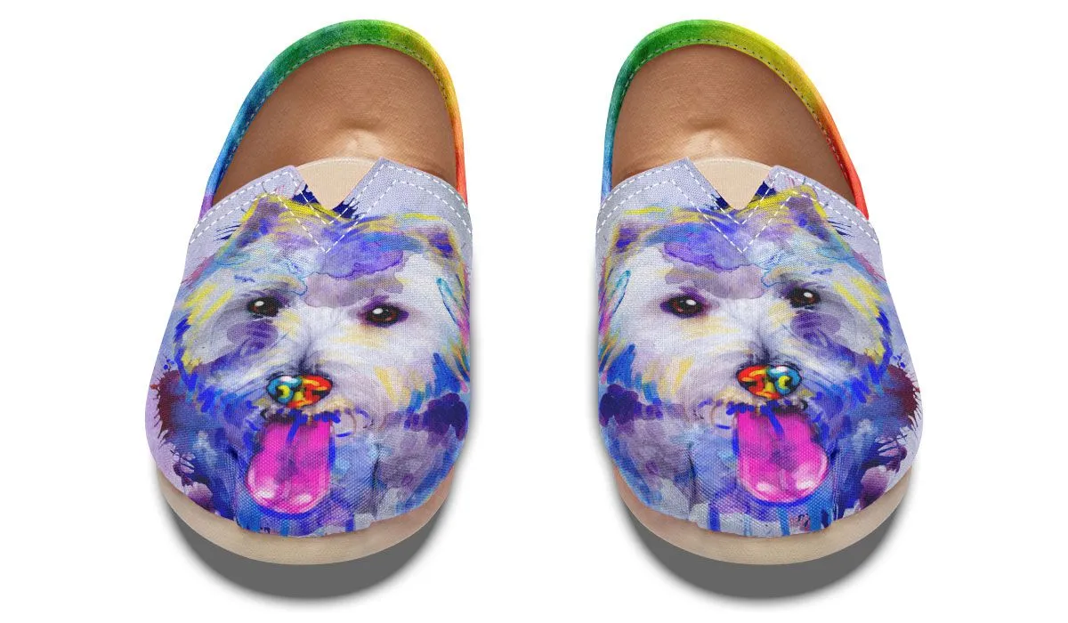 Rainbow Westie Casual Shoes