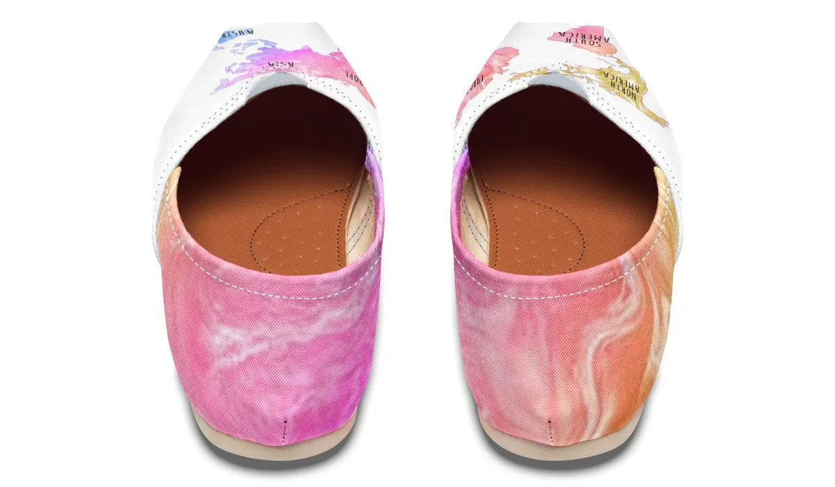 Rainbow World Map Casual Shoes