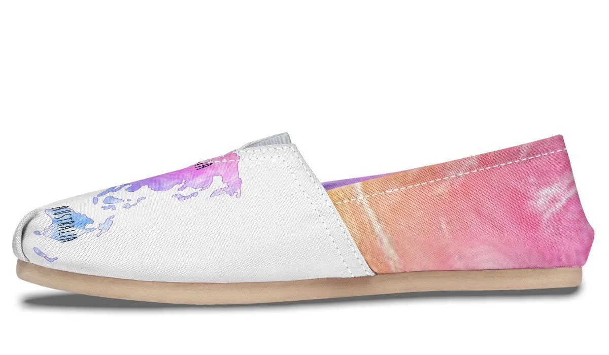 Rainbow World Map Casual Shoes