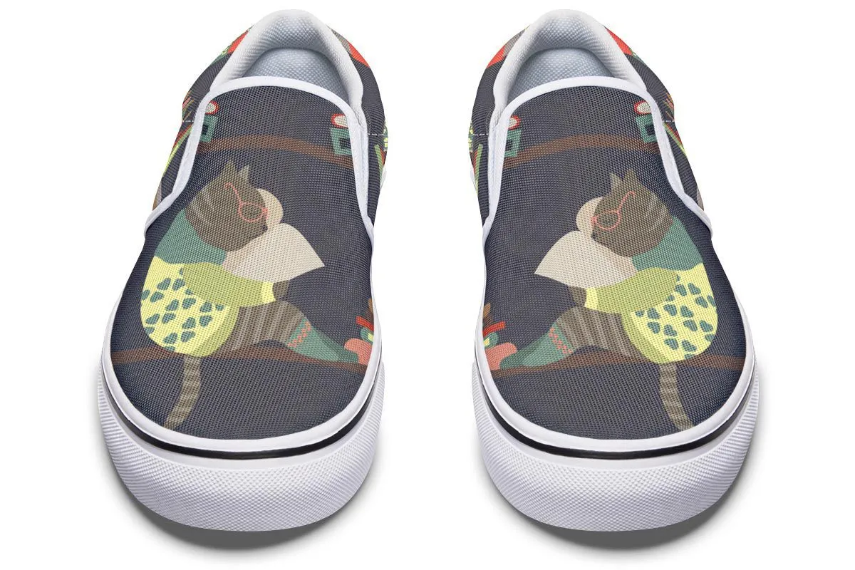 Reading Cats Slip-On Shoes
