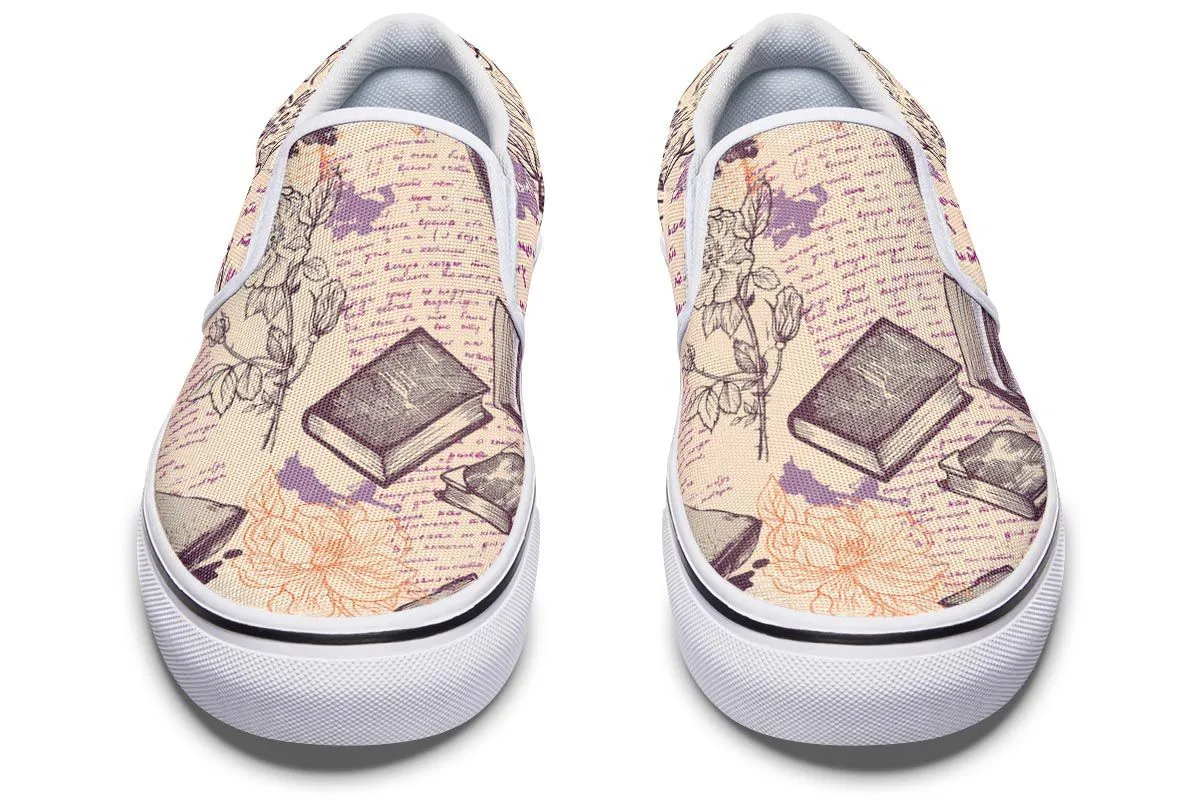 Reading Obsession Slip-On Shoes